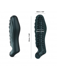 Серая силиконовая насадка на пенис с подхватом Manwan Ryzer - Manwan - в Элисте купить с доставкой