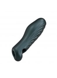 Серая силиконовая насадка на пенис с подхватом Manwan Ryzer - Manwan - в Элисте купить с доставкой