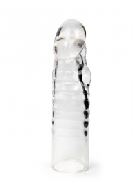 Прозрачная закрытая насадка на член - 15 см. - Sex Expert - в Элисте купить с доставкой