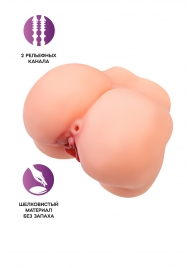 Реалистичный мастурбатор в форме попки с 2 любовными входами - No Name - в Элисте купить с доставкой