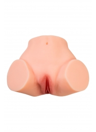 Телесный реалистичный мастурбатор-полуторс с 2 любовными входами - No Name - в Элисте купить с доставкой