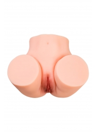 Телесный мастурбатор в форме попки с 2 любовными входами - No Name - в Элисте купить с доставкой