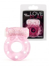Розовое эрекционное виброкольцо с бабочкой - 1137 - в Элисте купить с доставкой