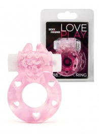 Розовое эрекционное виброкольцо в форме зайчика - 1137 - в Элисте купить с доставкой