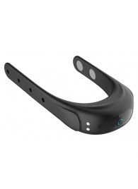 Черное эрекционное виброкольцо на ремешках - Boys of Toys - в Элисте купить с доставкой