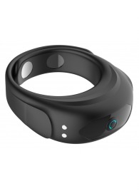 Черное эрекционное виброкольцо на ремешках - Boys of Toys - в Элисте купить с доставкой