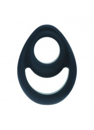 Черное эрекционное кольцо Double Ergo Silicone Cockring - Shots Media BV - в Элисте купить с доставкой
