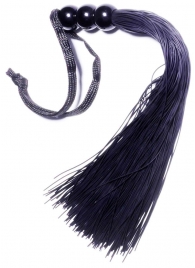 Черная силиконовая плетка - 25,4 см. - Boys of Toys - купить с доставкой в Элисте