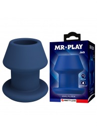 Синяя анальная пробка с открытым каналом - 8,7 см. - Baile