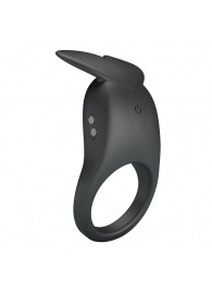 Черное перезаряжаемое виброкольцо Carlton - Baile - в Элисте купить с доставкой