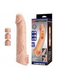 Телесный фаллоудлинитель с подхватом мошонки Silas - 26 см. - Baile - в Элисте купить с доставкой