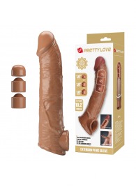 Карамельный фаллоудлинитель с подхватом мошонки Silas - 26 см. - Baile - в Элисте купить с доставкой
