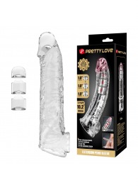 Прозрачный фаллоудлинитель с подхватом мошонки Silas - 26 см. - Baile - в Элисте купить с доставкой