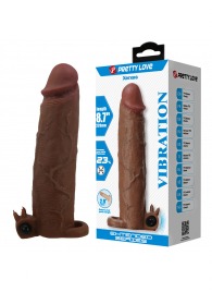 Коричневая насадка на пенис Xerxes - 22 см. - Baile - в Элисте купить с доставкой