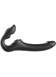 Черный безремневой страпон с 3 моторами - Ibiza - купить с доставкой в Элисте