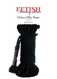 Черная веревка для фиксации Deluxe Silky Rope - 9,75 м. - Pipedream - купить с доставкой в Элисте