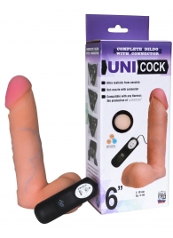 Фаллическая насадка Харнесс UNICOCK 6  с вибрацией - 18 см. - LOVETOY (А-Полимер) - купить с доставкой в Элисте