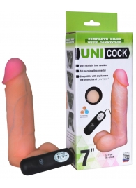 Фаллическая насадка Харнесс UNICOCK 7  с вибрацией - 19 см. - LOVETOY (А-Полимер) - купить с доставкой в Элисте