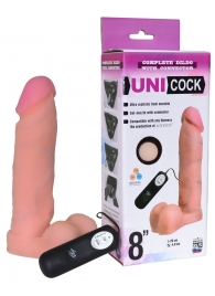 Фаллическая насадка Харнесс UNICOCK 8  с вибрацией - 20 см. - LOVETOY (А-Полимер) - купить с доставкой в Элисте