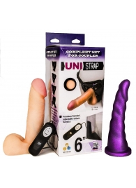 Вибрострапон с двумя насадками UniStrap - 18 и 18 см. - LOVETOY (А-Полимер) - купить с доставкой в Элисте