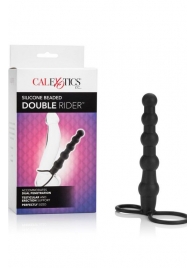 Насадка на пенис для двойного проникновения Silicone Beaded Double Rider - 14 см. - California Exotic Novelties - в Элисте купить с доставкой