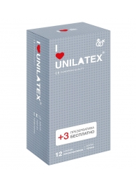 Презервативы с точками Unilatex Dotted - 12 шт. + 3 шт. в подарок - Unilatex - купить с доставкой в Элисте