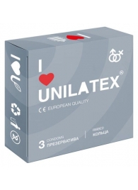 Презервативы с рёбрами Unilatex Ribbed - 3 шт. - Unilatex - купить с доставкой в Элисте