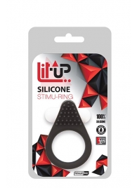 Чёрное эрекционное кольцо LIT-UP SILICONE STIMU RING 1 BLACK - Dream Toys - в Элисте купить с доставкой