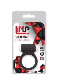 Чёрное эрекционное виброкольцо LIT-UP SILICONE STIMU RING 3 BLACK - Dream Toys - в Элисте купить с доставкой