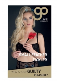 Пластиковая метелочка с красными пёрышками Small Feather Tickler - 32 см. - Blush Novelties - купить с доставкой в Элисте