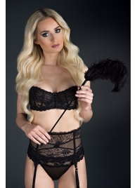 Стек с большим чёрным пером Large Feather Tickler - 65 см. - Blush Novelties - купить с доставкой в Элисте