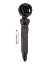 Черная вибронасадка с анальным стимулятором - ToyFa - в Элисте купить с доставкой