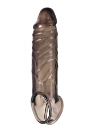 Дымчатая фаллическая насадка с подхватом и закрытой головкой - 16,2 см. - ToyFa - в Элисте купить с доставкой