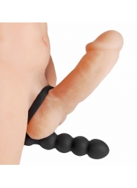 Насадка для двойного проникновения Double Fun Cock Ring with Double Penetration Vibe - XR Brands - в Элисте купить с доставкой