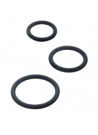 Набор из 3 чёрных эрекционных колец - ToyFa - в Элисте купить с доставкой