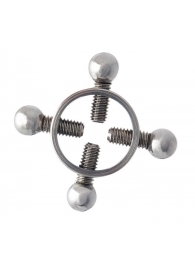 Серебристые зажимы для сосков на винтах - ToyFa - купить с доставкой в Элисте