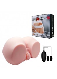 Телесный мастурбатор с двумя любовными тоннелями и вибрацией - Baile - в Элисте купить с доставкой