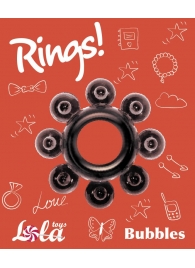 Чёрное эрекционное кольцо Rings Bubbles - Lola Games - в Элисте купить с доставкой