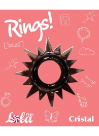 Чёрное эрекционное кольцо Rings Cristal - Lola Games - в Элисте купить с доставкой