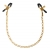 Чёрные с золотом зажимы на соски Gold Chain Nipple Clamps - Pipedream - купить с доставкой в Элисте