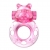 Розовое эрекционное виброкольцо на пенис Pink Bear - Baile - в Элисте купить с доставкой