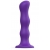 Фиолетовая насадка Strap-On-Me Dildo Geisha Balls size XL - Strap-on-me - купить с доставкой в Элисте