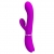 Лиловый вибратор-кролик с подвижной клиторальной щеточкой Clitoris Vibrator - 20,8 см. - Baile