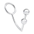 Кольцо на пенис с анальным стимулятором Two Bead Stainless Steel Anal Hook   Cock Ring - BlueLine - в Элисте купить с доставкой
