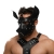 Черная кожаная маска «Собака» - Crazy Handmade - купить с доставкой в Элисте