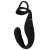 Черное эрекционное кольцо со стимуляцией промежности и анальной пробкой Cock Ring with RC Prostate Plug - Orion - в Элисте купить с доставкой