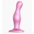 Розовая насадка Strap-On-Me Dildo Plug Curvy size M - Strap-on-me - купить с доставкой в Элисте