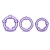 Набор из 3 фиолетовых эрекционных колец Stay Hard Beaded Cockrings - Blush Novelties - в Элисте купить с доставкой