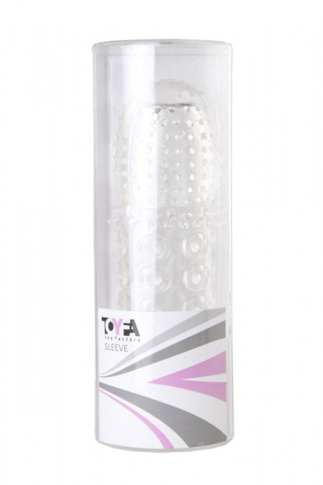 Прозрачная закрытая гелевая насадка - 13,5 см. - Toyfa Basic - в Элисте купить с доставкой