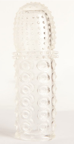 Прозрачная закрытая гелевая насадка - 13,5 см. - Toyfa Basic - в Элисте купить с доставкой